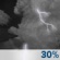 Monday Night: A chance of showers and thunderstorms, then showers likely and possibly a thunderstorm after 1am.  Mostly cloudy, with a low around 62. South wind 5 to 15 mph, with gusts as high as 25 mph.  Chance of precipitation is 60%.