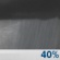 Tonight: A 40 percent chance of showers before 3am.  Cloudy, with a low around 47. North wind around 5 mph becoming calm. 