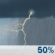Sunday: A 50 percent chance of showers and thunderstorms.  Mostly cloudy, with a high near 78. South wind 5 to 10 mph, with gusts as high as 20 mph. 